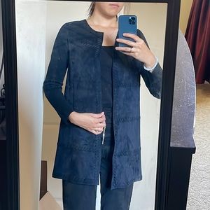 Faux suede cardigan